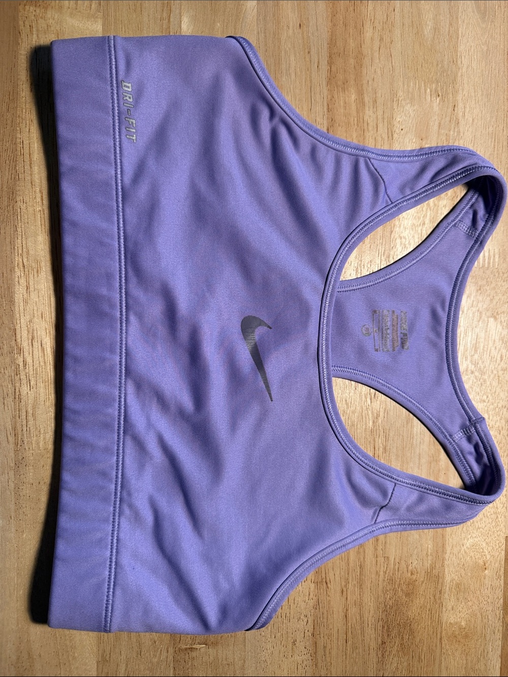 Nike Pro Lavender Sports Bra with Swoosh